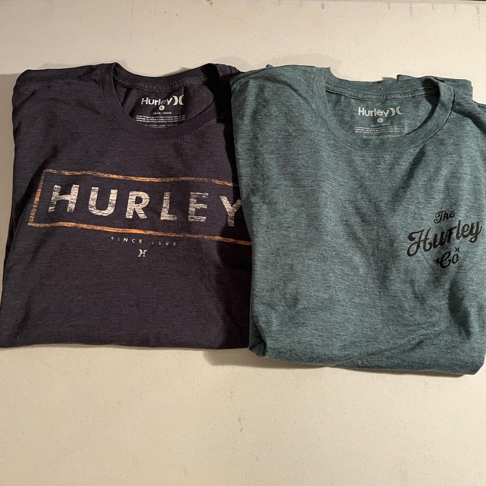 Hurley T shirts size large men's